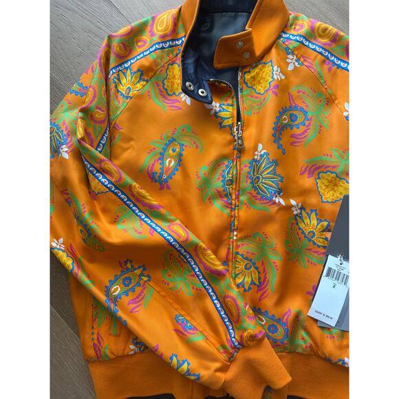 New Ralph Lauren Purple Label Torrence Reversible Jacket Navy Orange $1890 Sz 2 - Picture 8 of 11